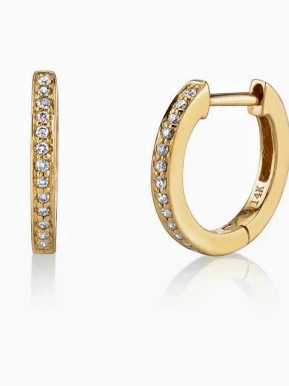 Sydney Evans Diamond huggies 9mm $950